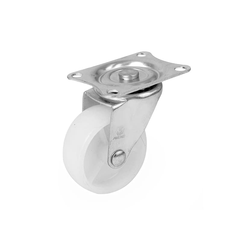 RODACHINA POLIPROPILENO GIRATORIA BLANCA 1-1/2" Y 2"