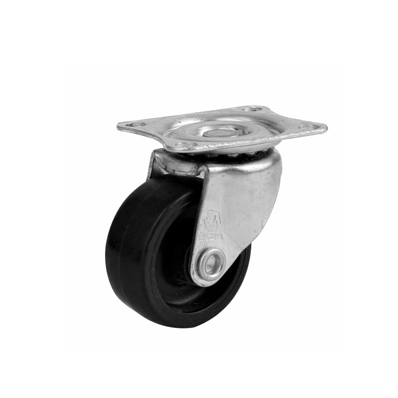 RODACHINA POLIPROPILENO GIRATORIA NEGRA 1-1/2" (PPNE)