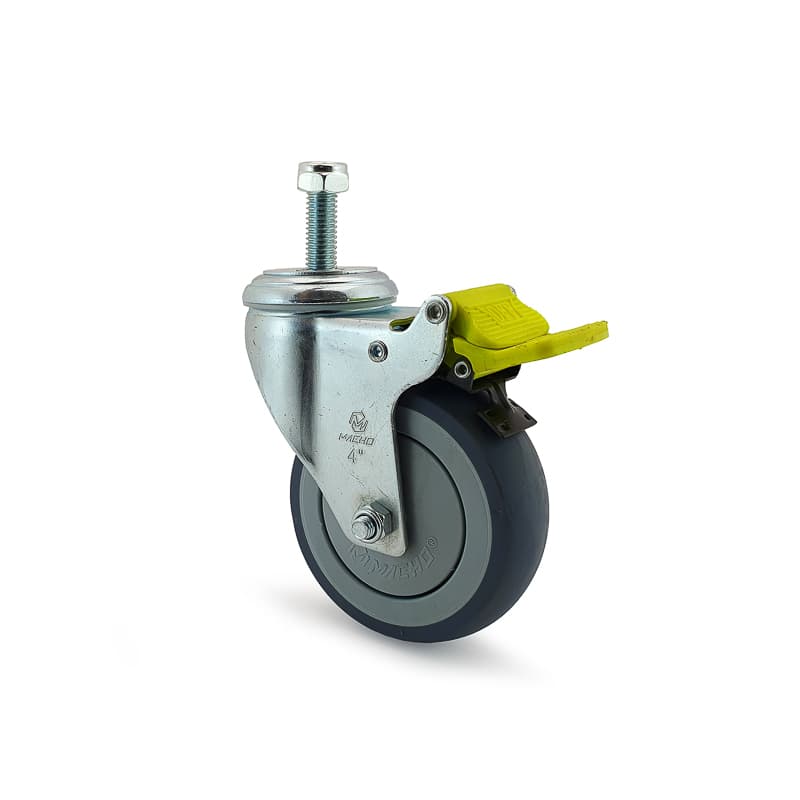 RODACHINA TPR GIRATORIA 3", 4" Y5" ESPIGO 1/2"